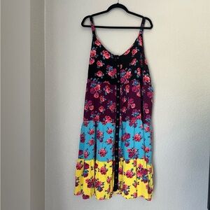 Torrid X Betsey Johnson Floral Colorblock Summer Dress 3x
